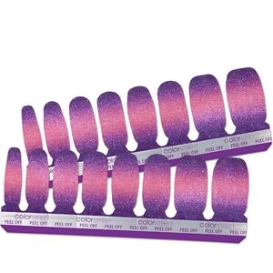 Color Street Purple Glitter Nail Strips Til The Glitter End